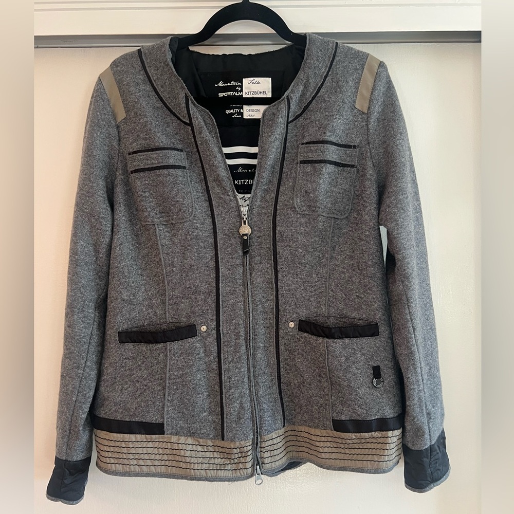 Mountain Folk by Sportalm Kitzbuhel Wool Blend Moto Jacket Blazer Quiet Luxury